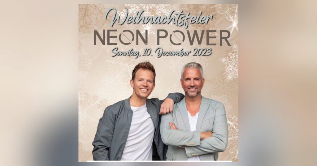 Neon-Weihnachtfeier-Flyer