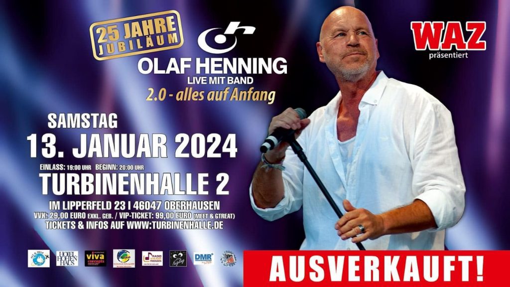 Live-Konzert zum Finale des Jubiläums von Olaf Henning