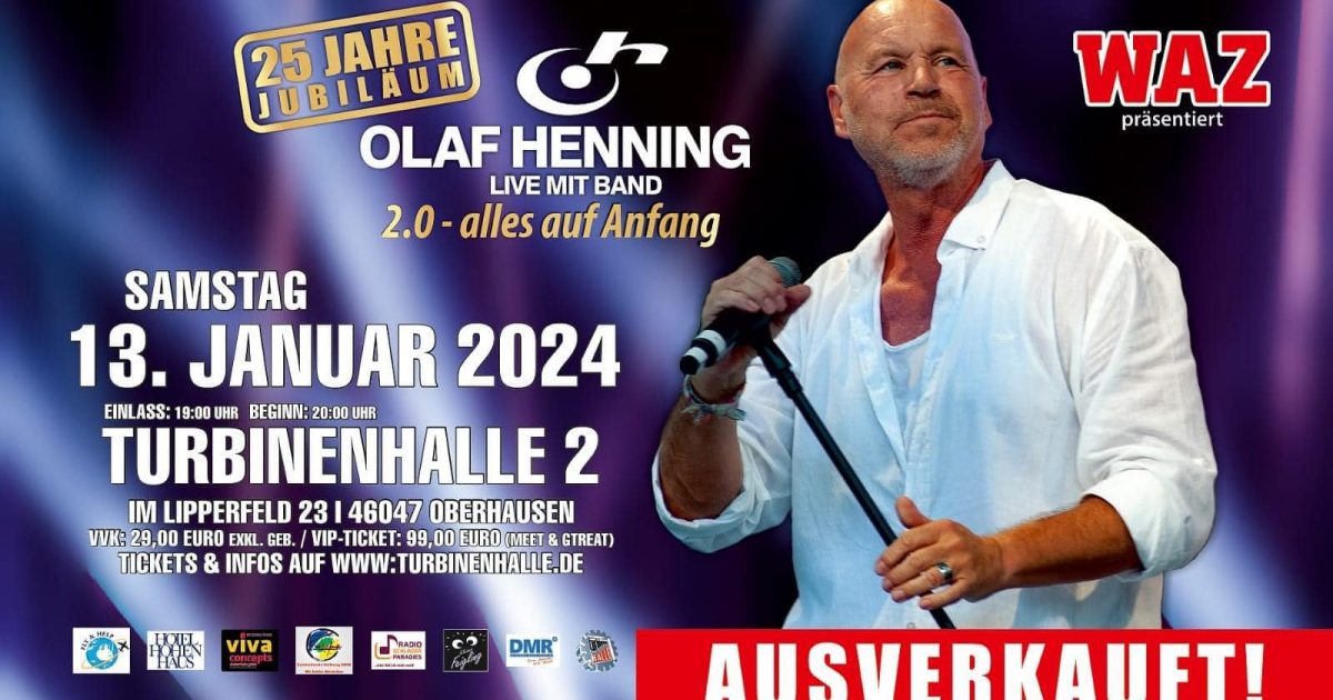 Live-Konzert zum Finale des Jubiläums von Olaf Henning