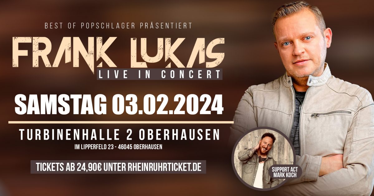 Frank Lukas live in Concert in der Turbinenhalle