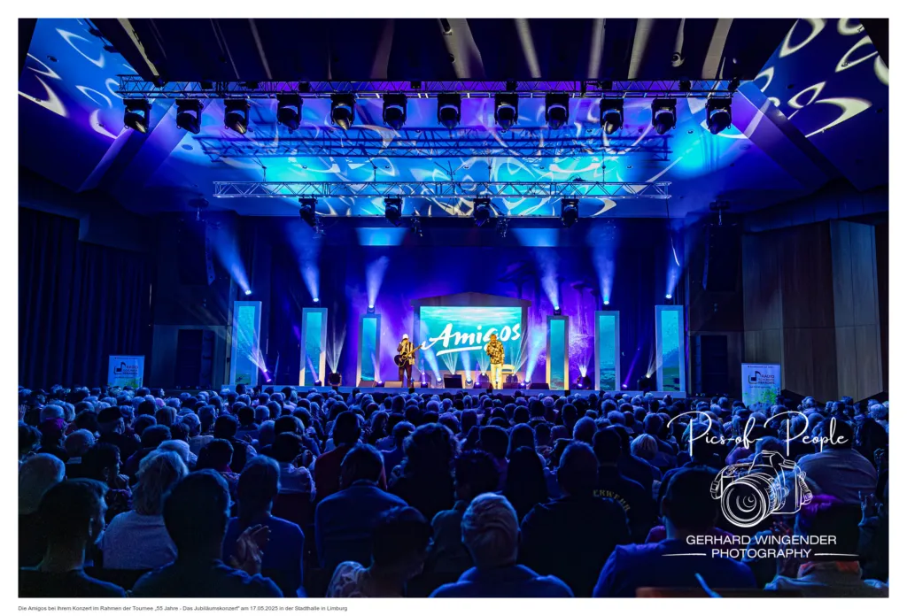 Die Amigos bei Ihrem Konzert im Rahmen der Tournee "55 Jahre - Das Jubiläumskonzert" am 17.05.2025 in der Stadthalle in Limburg Foto: Pics-of-People / Gerhard Wingender