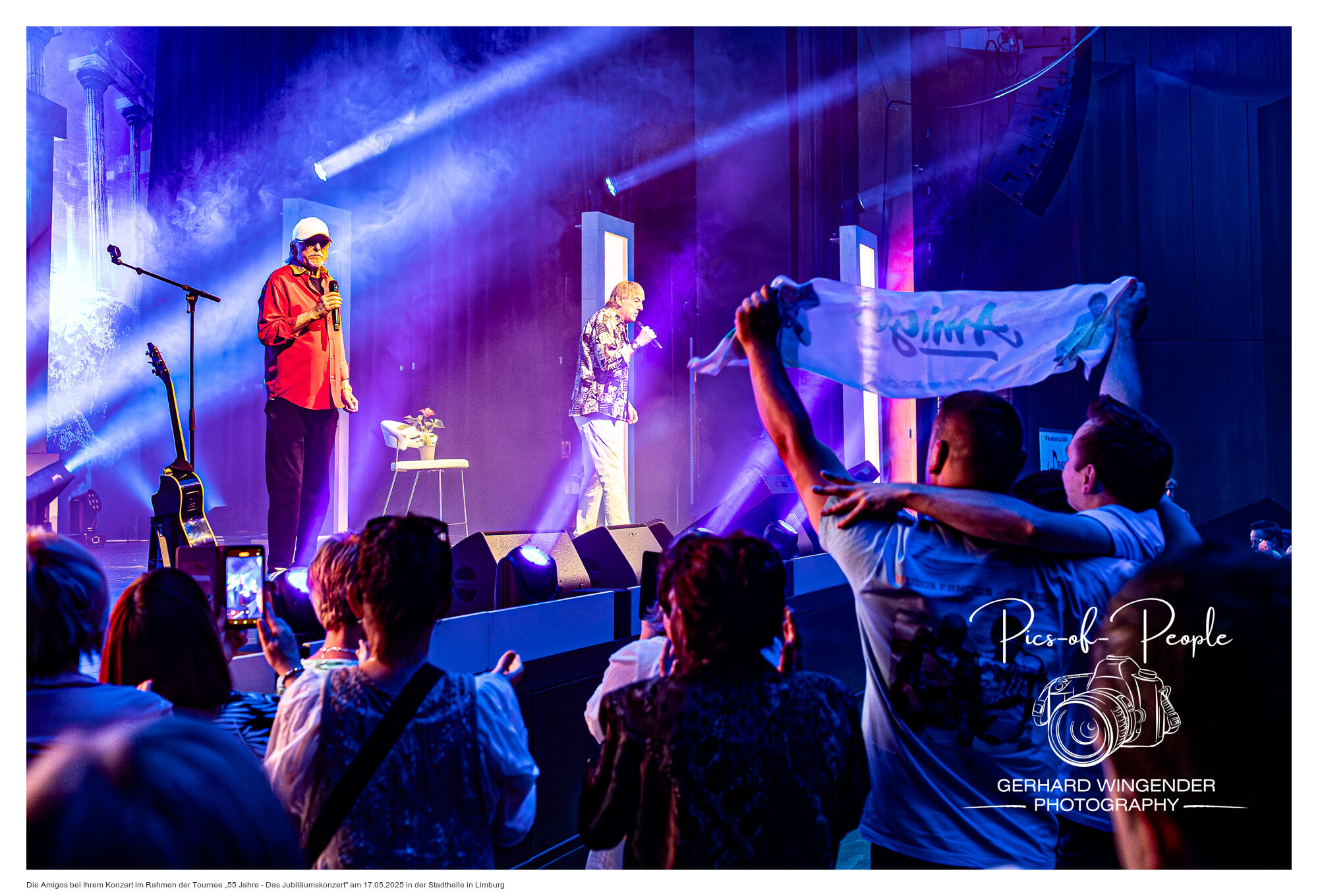 Die Amigos bei Ihrem Konzert im Rahmen der Tournee "55 Jahre - Das Jubiläumskonzert" am 17.05.2025 in der Stadthalle in LimburgFoto: Pics-of-People / Gerhard Wingender
