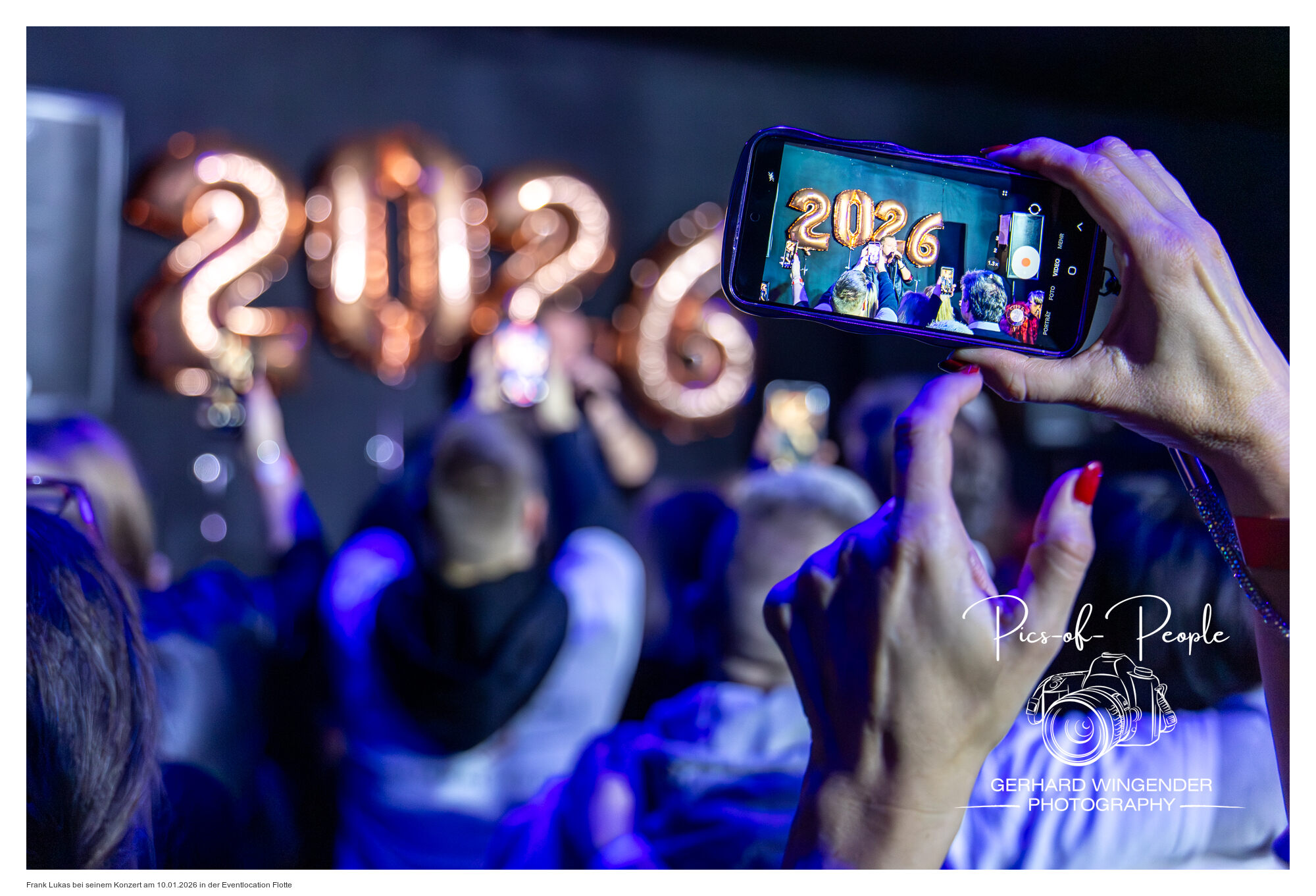 Frank Lukas bei seinem Konzert am 10.01.2026 in der Eventlocation Flotte Foto: Gerhard Wingender Fotografie