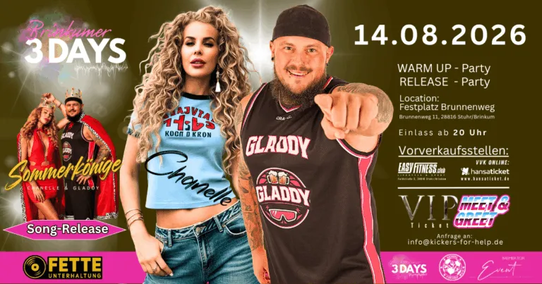 Brinkumer3Days werden zur Bühne für die Release-Party von Chanelle und GLADDY
